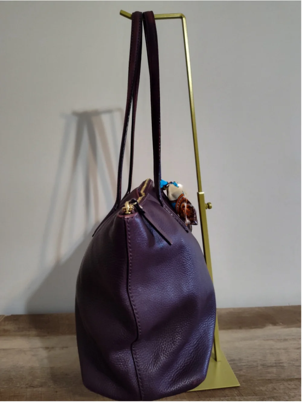 Women's Kate Spade Purple Leather Tote Bag